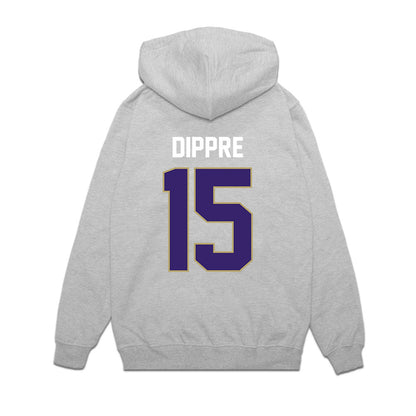 JMU - NCAA Football : Lacota Dippre - Vintage Football Premium Hooded Sweatshirt-1