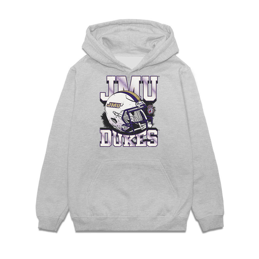 JMU - NCAA Football : Jackson McCarter - Vintage Football Premium Hooded Sweatshirt-0