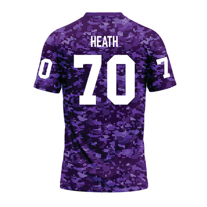 Tarleton State - NCAA Football : Antonio Heath - Purple Camo Premium Football Jersey-1