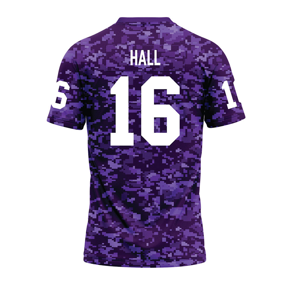 Tarleton State - NCAA Football : Isaac Hall - Purple Camo Premium Football Jersey-1
