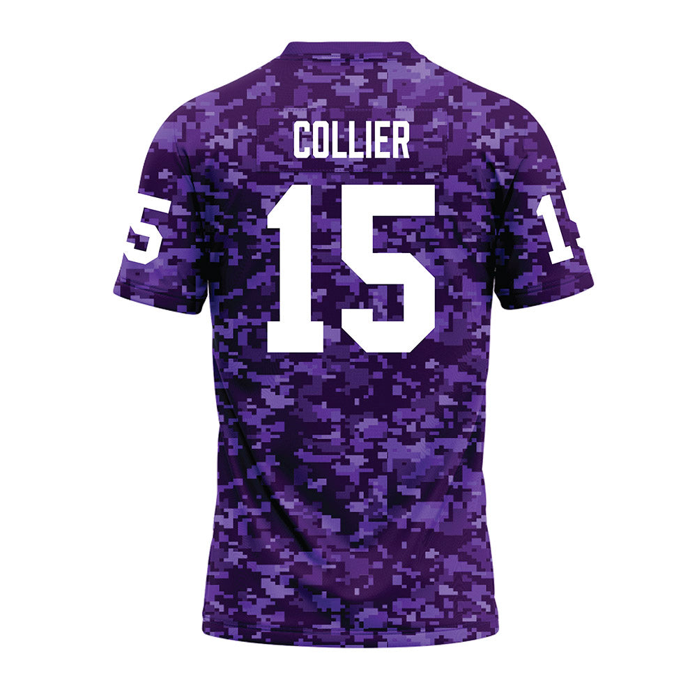 Tarleton State - NCAA Football : Cardea Collier - Purple Camo Premium Football Jersey-1