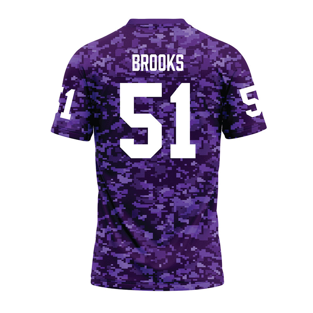 Tarleton State - NCAA Football : Dillon Brooks - Purple Camo Premium Football Jersey-1