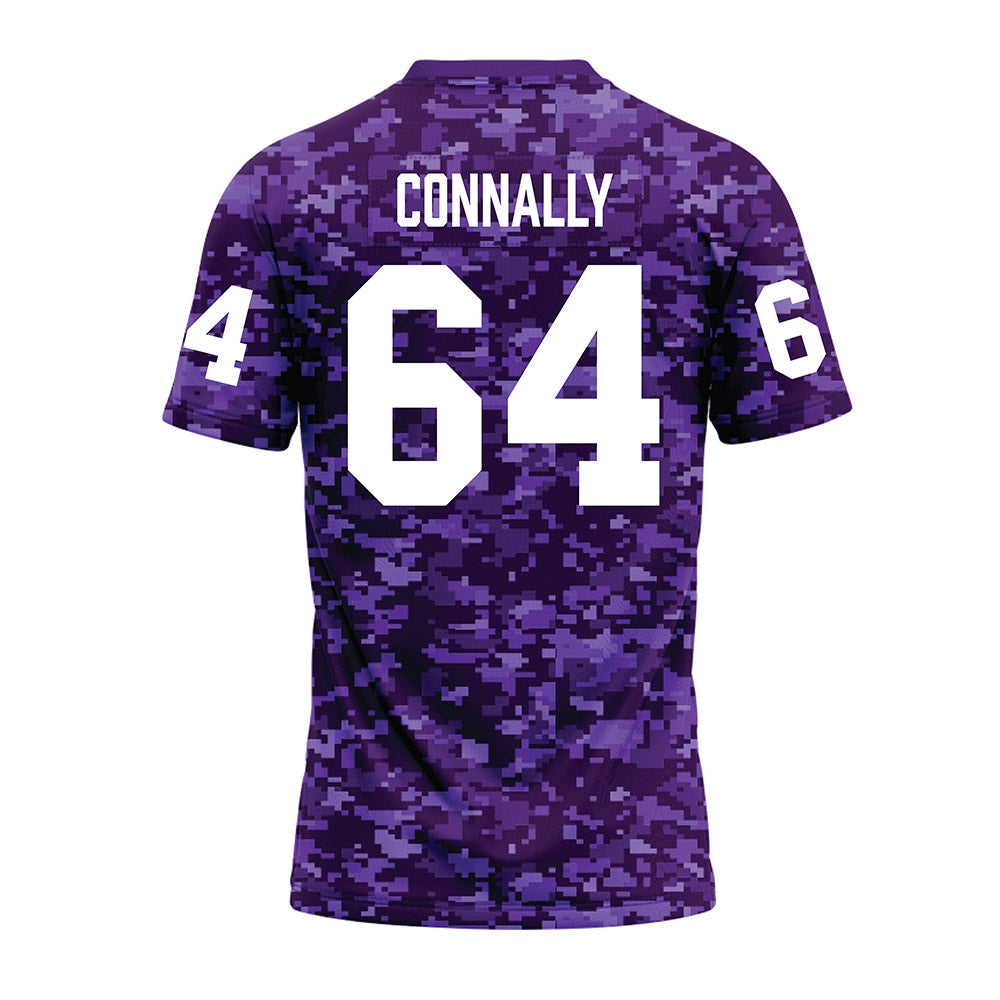 Tarleton State - NCAA Football : Rikter Connally - Purple Camo Premium Football Jersey-1