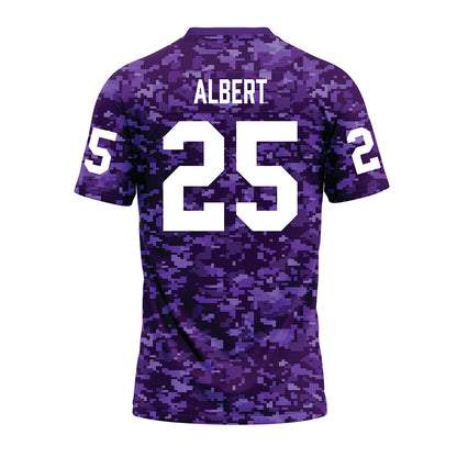 Tarleton State - NCAA Football : Steve Albert - Purple Camo Premium Football Jersey-1