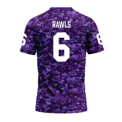Tarleton State - NCAA Football : Ty Rawls - Purple Camo Premium Football Jersey-1