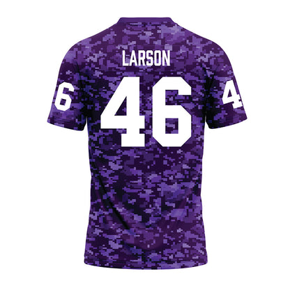 Tarleton State - NCAA Football : Brad Larson - Purple Camo Premium Football Jersey-1
