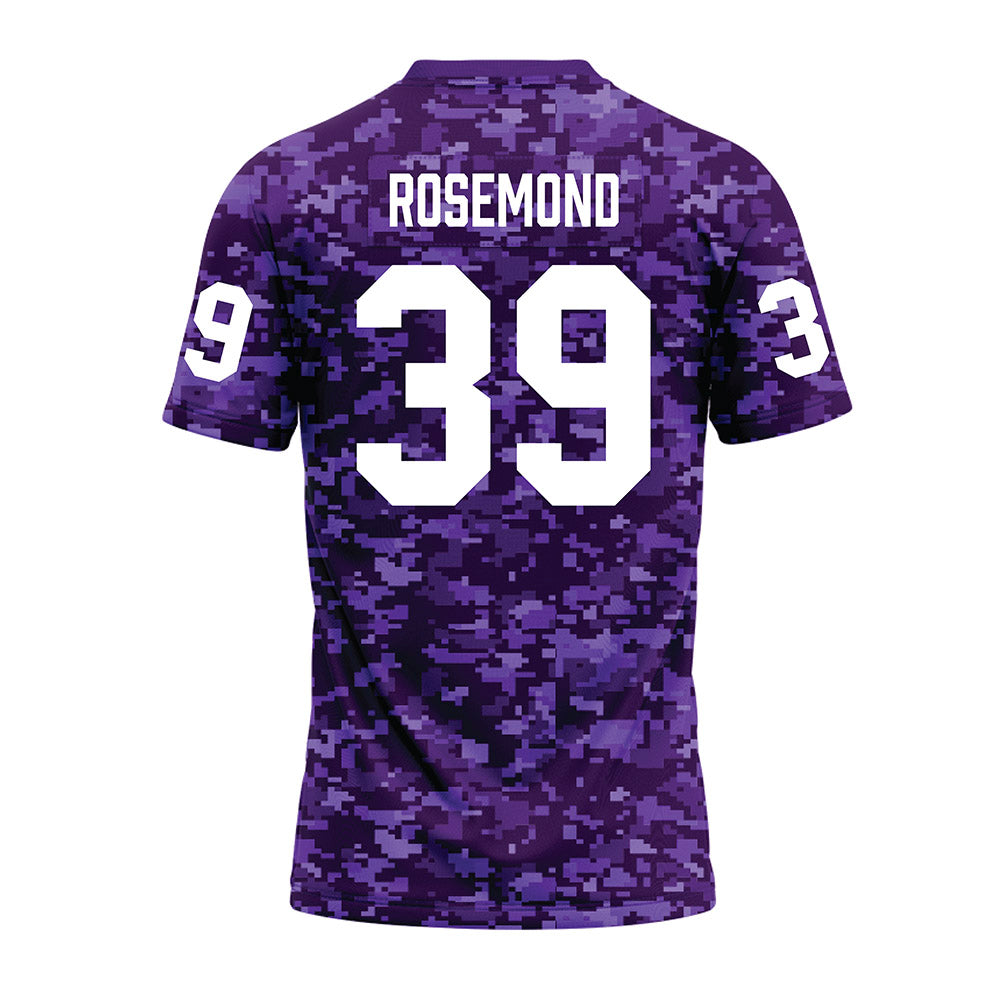 Tarleton State - NCAA Football : Deangelo Rosemond - Purple Camo Premium Football Jersey-1