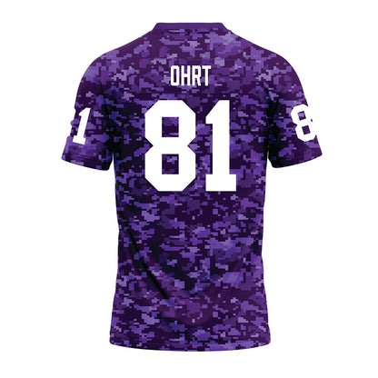 Tarleton State - NCAA Football : Fischer Ohrt - Purple Camo Premium Football Jersey-1