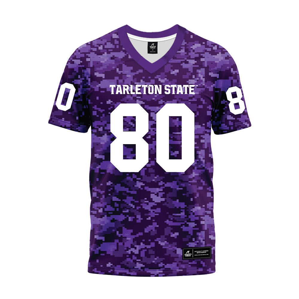 Tarleton State - NCAA Football : Dawson Otto - Purple Camo Premium Football Jersey-0