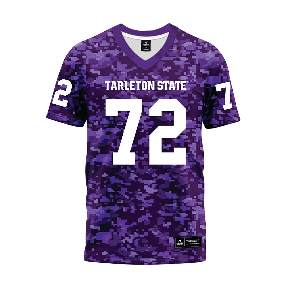 Tarleton State - NCAA Football : Alec Ambrosia - Purple Camo Premium Football Jersey-0