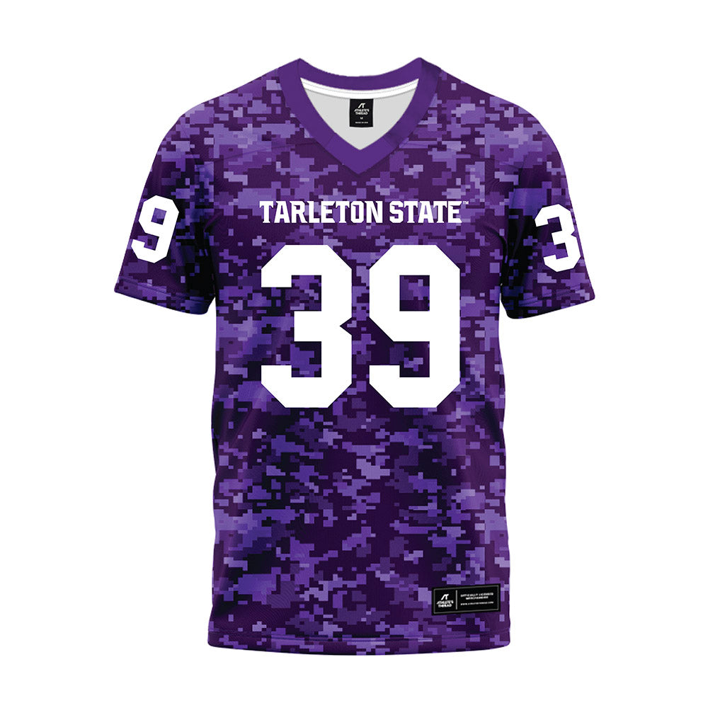 Tarleton State - NCAA Football : Deangelo Rosemond - Purple Camo Premium Football Jersey-0