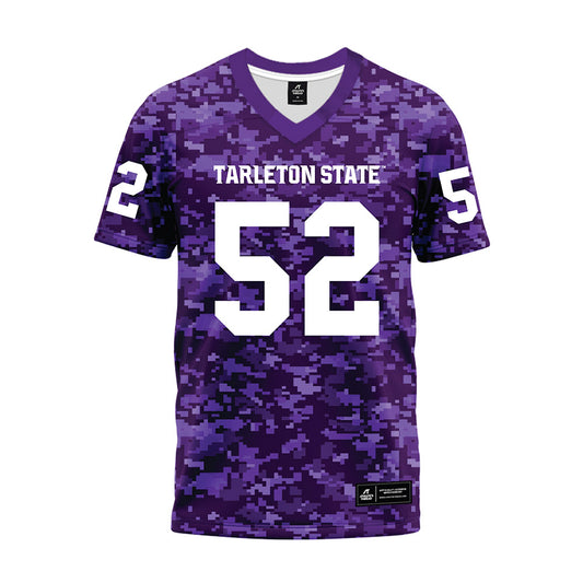 Tarleton State - NCAA Football : Robert Rios - Purple Camo Premium Football Jersey-0