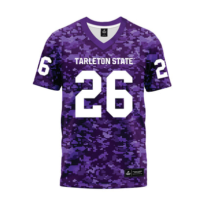 Tarleton State - NCAA Football : Brandon Tolvert - Purple Camo Premium Football Jersey-0