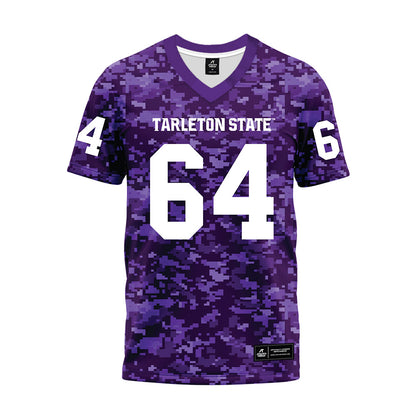 Tarleton State - NCAA Football : Rikter Connally - Purple Camo Premium Football Jersey-0