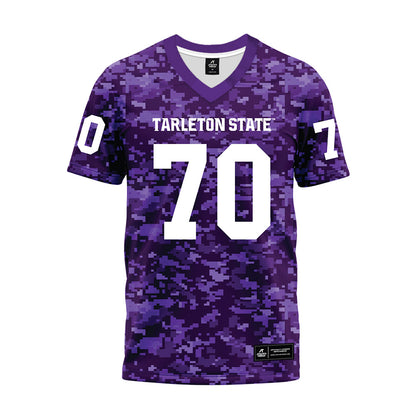Tarleton State - NCAA Football : Antonio Heath - Purple Camo Premium Football Jersey-0