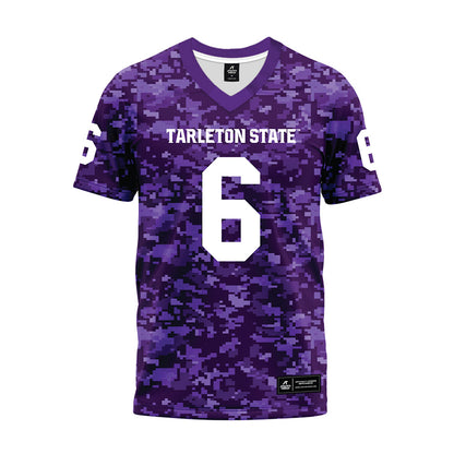 Tarleton State - NCAA Football : Ty Rawls - Purple Camo Premium Football Jersey-0