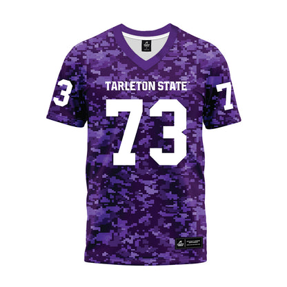 Tarleton State - NCAA Football : Rowdy Garza - Purple Camo Premium Football Jersey-0