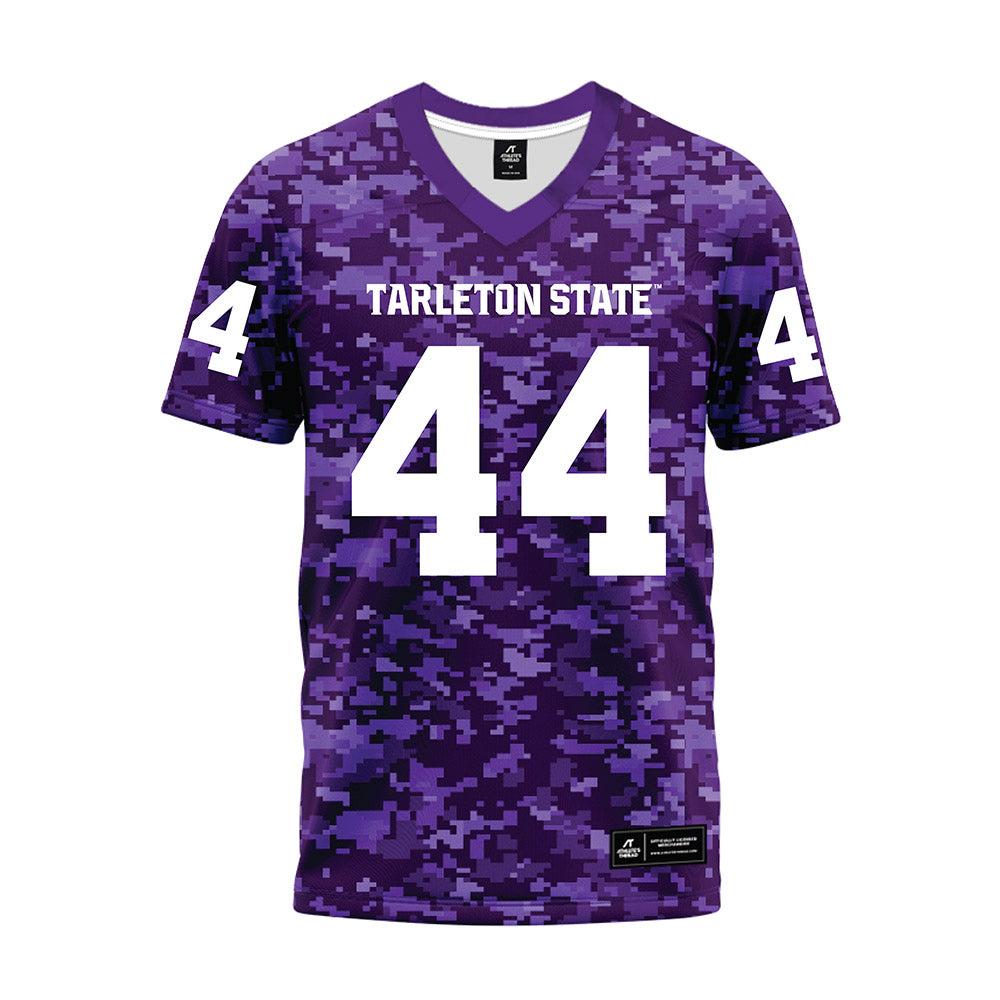 Tarleton State - NCAA Football : Vililami Wolfgramm - Purple Camo Premium Football Jersey-0