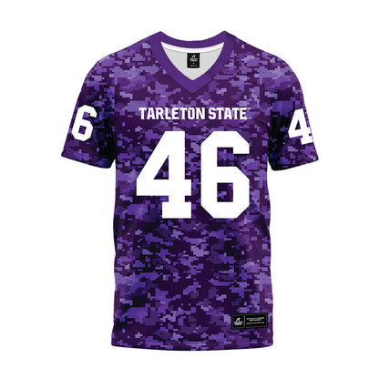 Tarleton State - NCAA Football : Brad Larson - Purple Camo Premium Football Jersey-0