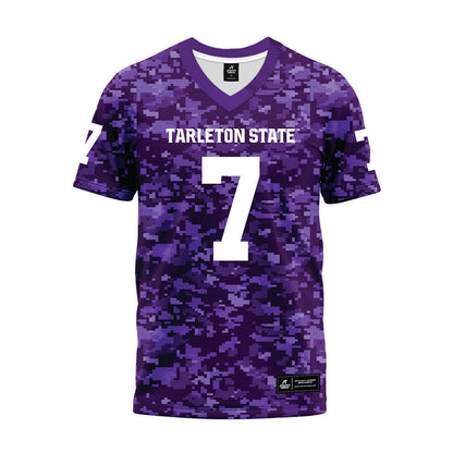 Tarleton State - NCAA Football : Mikey Henderson - Purple Camo Premium Football Jersey-0