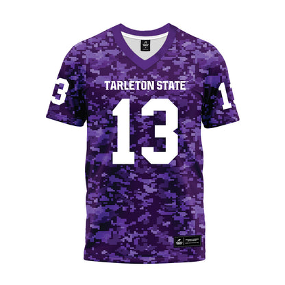 Tarleton State - NCAA Football : Marsean Fisher - Purple Camo Premium Football Jersey-0