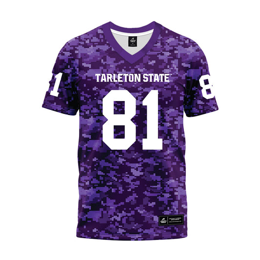 Tarleton State - NCAA Football : Fischer Ohrt - Purple Camo Premium Football Jersey-0