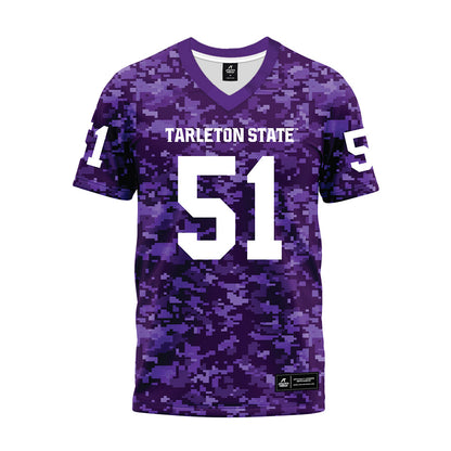Tarleton State - NCAA Football : Dillon Brooks - Purple Camo Premium Football Jersey-0
