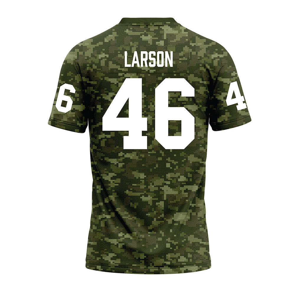 Tarleton State - NCAA Football : Brad Larson - Military Green Camo Premium Football Jersey-1