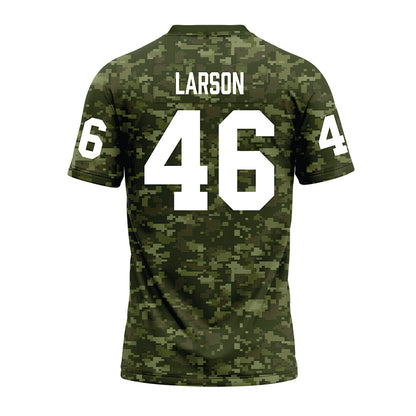 Tarleton State - NCAA Football : Brad Larson - Military Green Camo Premium Football Jersey-1
