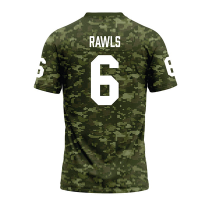 Tarleton State - NCAA Football : Ty Rawls - Military Green Camo Premium Football Jersey-1