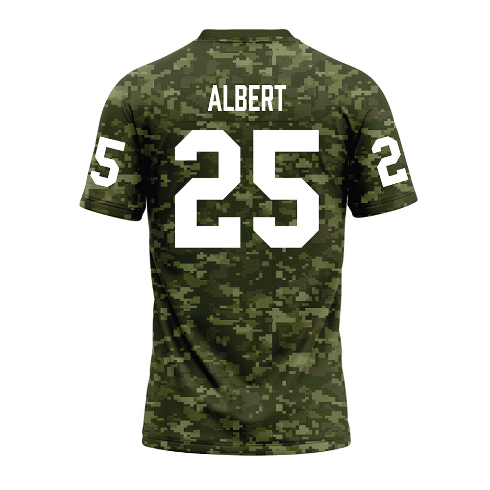 Tarleton State - NCAA Football : Steve Albert - Military Green Camo Premium Football Jersey-1