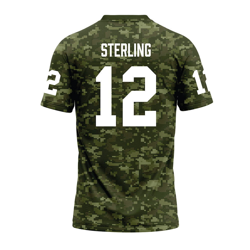 Tarleton State - NCAA Football : Devin Sterling - Military Green Camo Premium Football Jersey-1