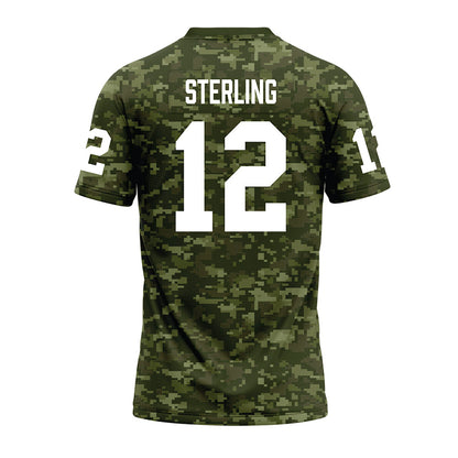 Tarleton State - NCAA Football : Devin Sterling - Military Green Camo Premium Football Jersey-1