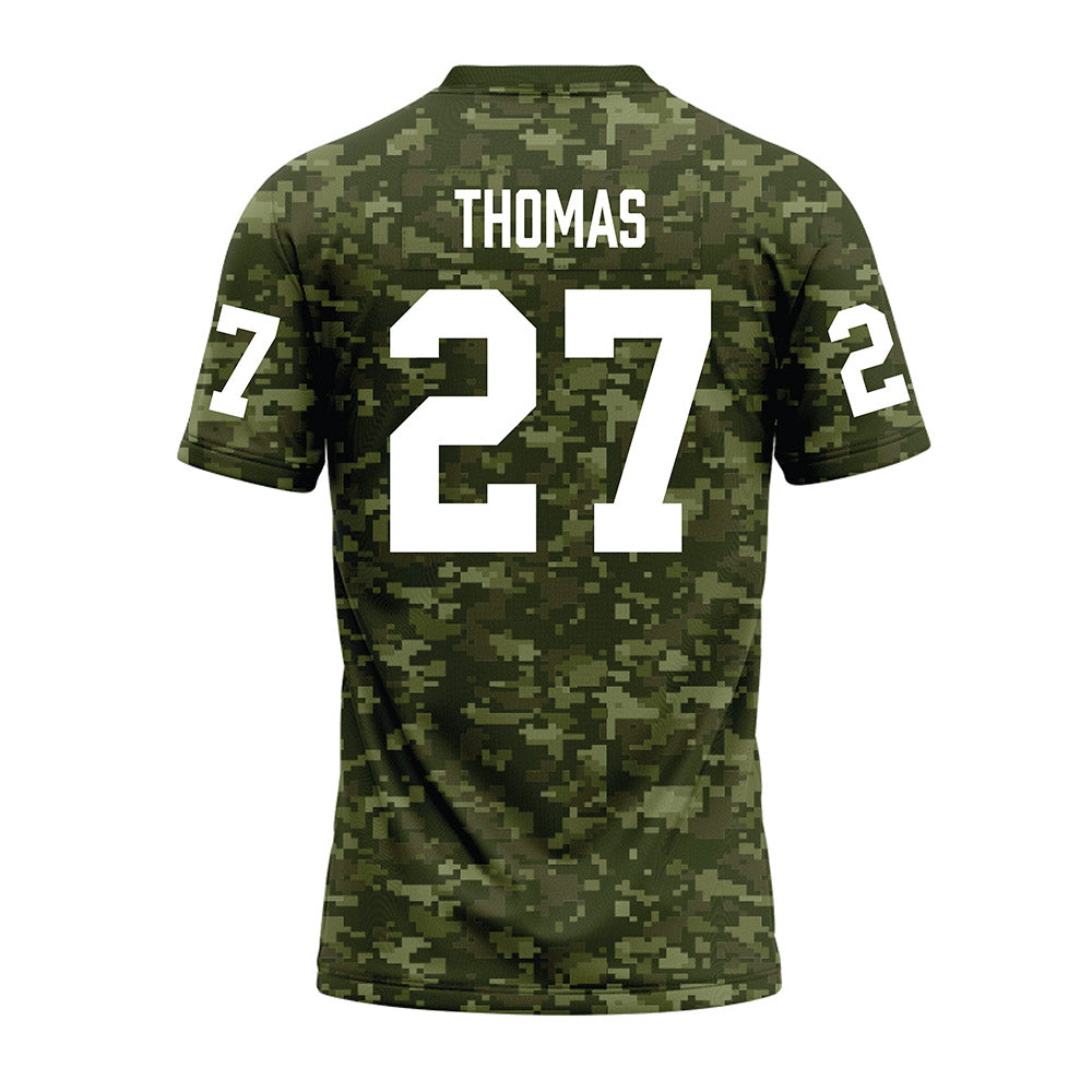Tarleton State - NCAA Football : Andre Thomas - Military Green Camo Premium Football Jersey-1