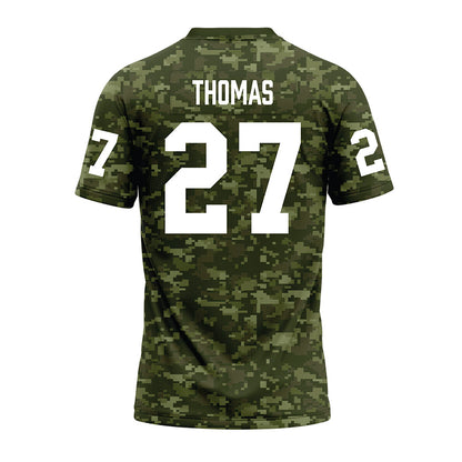 Tarleton State - NCAA Football : Andre Thomas - Military Green Camo Premium Football Jersey-1