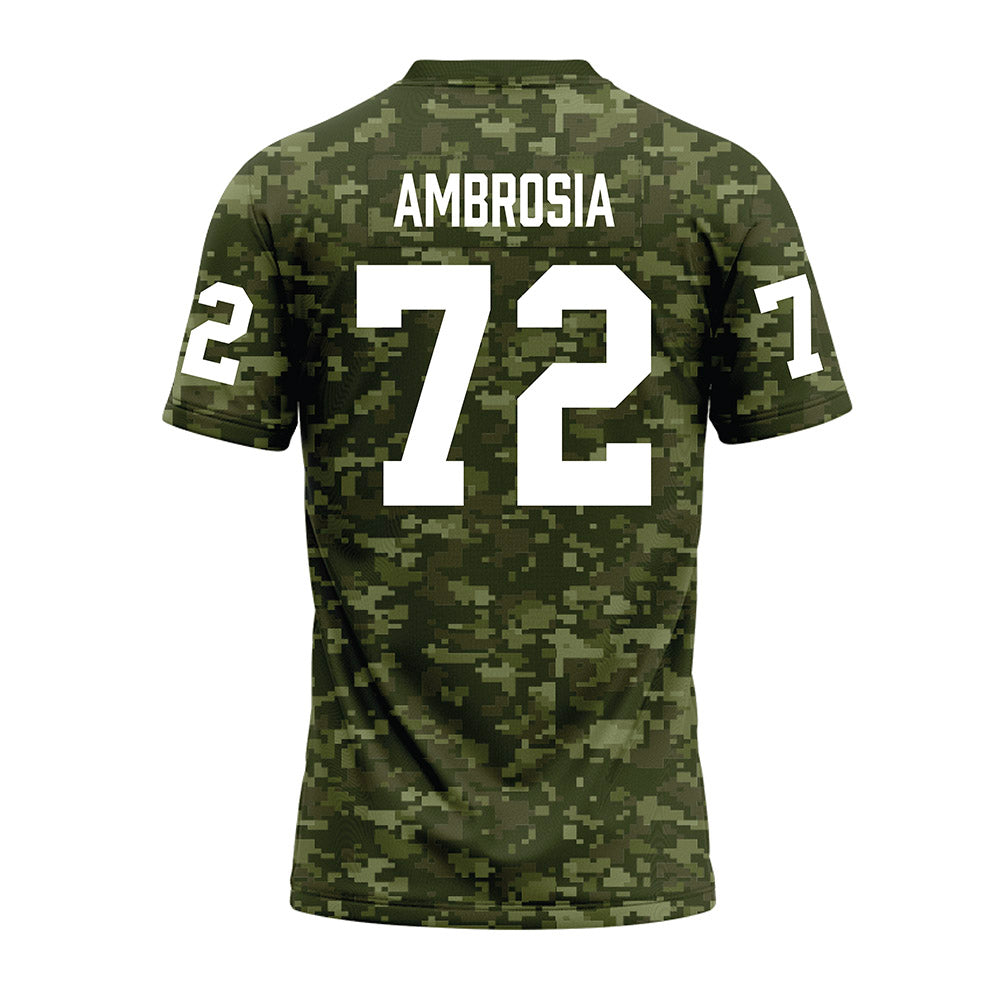 Tarleton State - NCAA Football : Alec Ambrosia - Military Green Camo Premium Football Jersey-1
