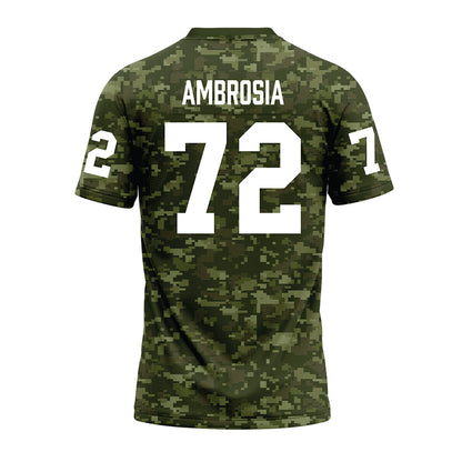 Tarleton State - NCAA Football : Alec Ambrosia - Military Green Camo Premium Football Jersey-1