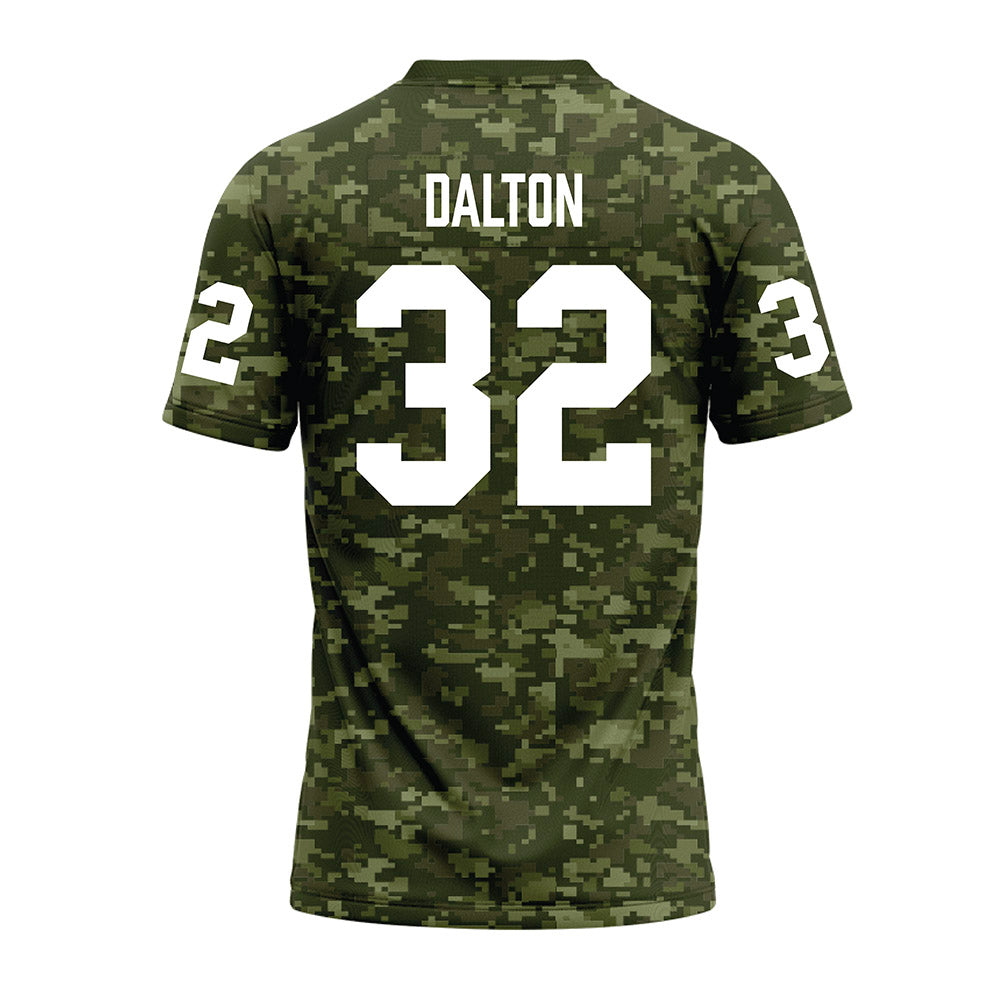 Tarleton State - NCAA Football : Kristian Dalton - Military Green Camo Premium Football Jersey-1