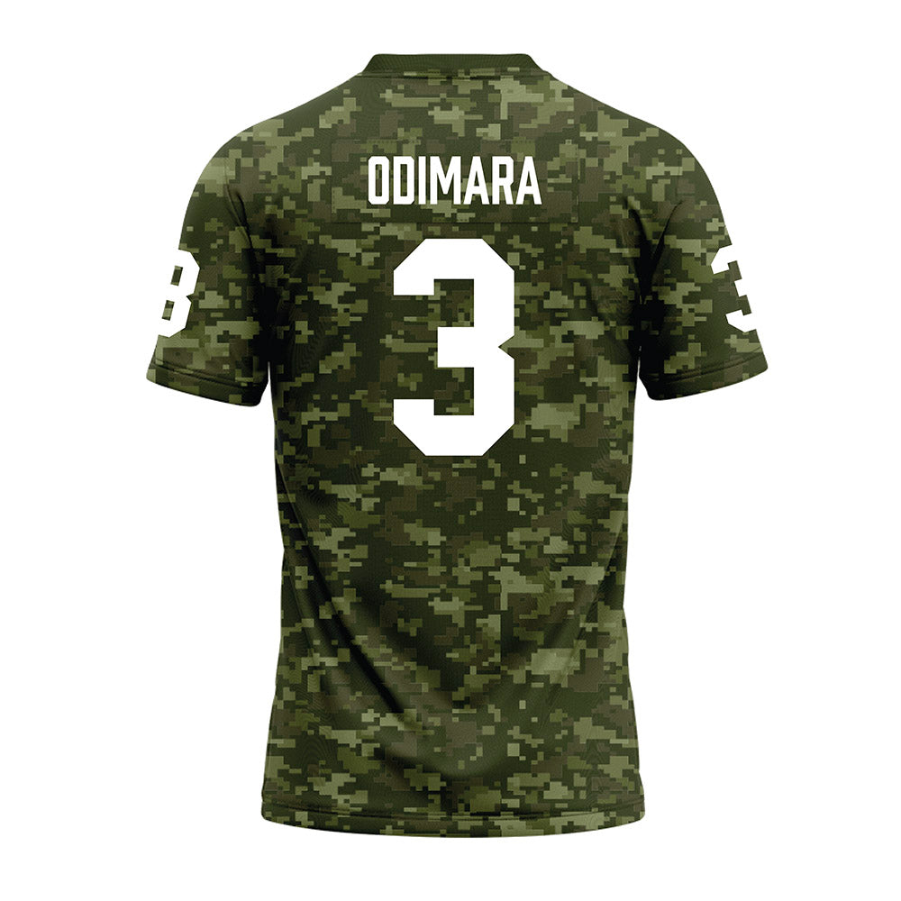 Tarleton State - NCAA Football : Les Odimara - Military Green Camo Premium Football Jersey-1