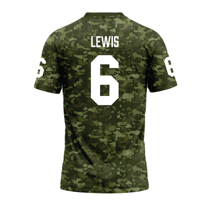 Tarleton State - NCAA Football : Caleb Lewis - Military Green Camo Premium Football Jersey-1