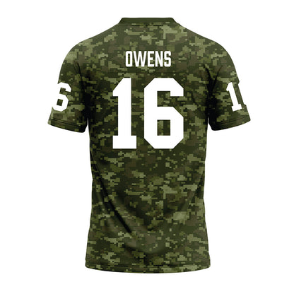 Tarleton State - NCAA Football : AJ Owens - Military Green Camo Premium Football Jersey-1