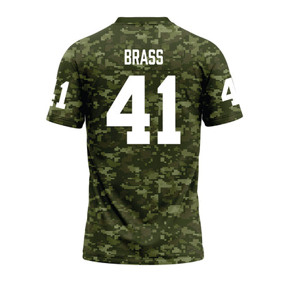 Tarleton State - NCAA Football : Reid Brass - Military Green Camo Premium Football Jersey-1