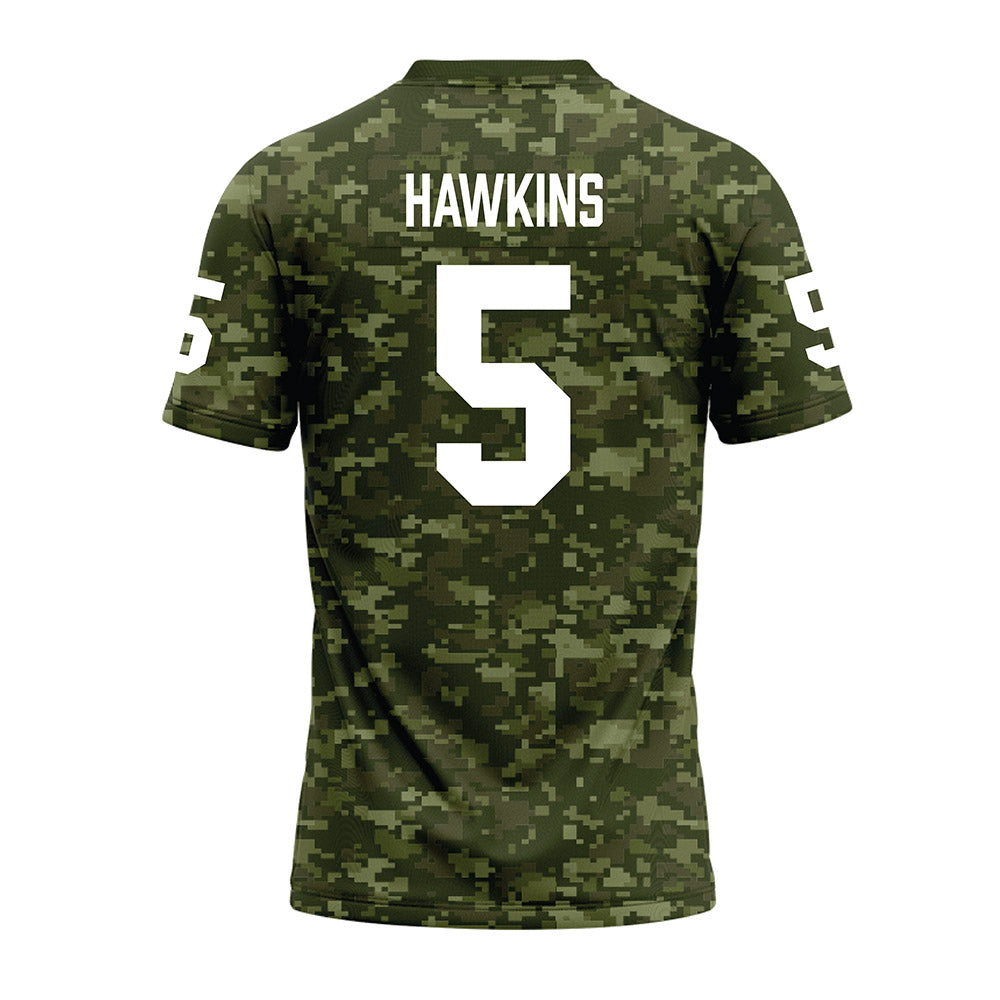 Tarleton State - NCAA Football : Dabari Hawkins - Military Green Camo Premium Football Jersey-1