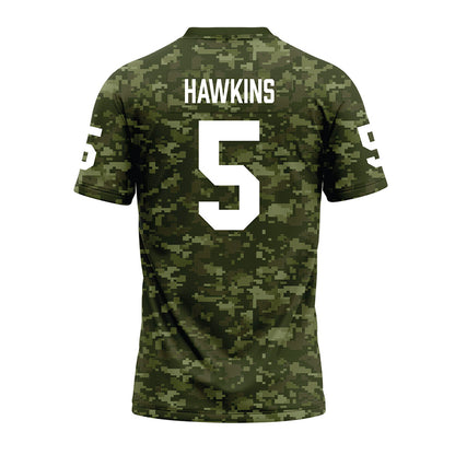 Tarleton State - NCAA Football : Dabari Hawkins - Military Green Camo Premium Football Jersey-1
