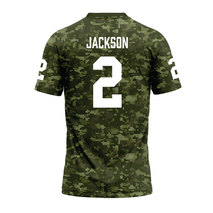 Tarleton State - NCAA Football : Cody Jackson - Military Green Camo Premium Football Jersey-1