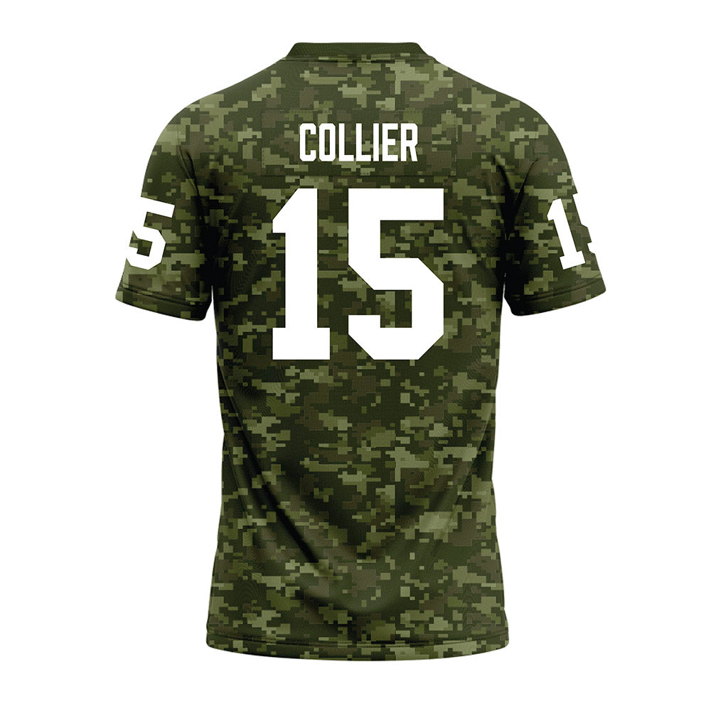 Tarleton State - NCAA Football : Cardea Collier - Military Green Camo Premium Football Jersey-1