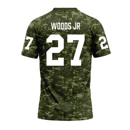 Tarleton State - NCAA Football : Stephen Woods Jr - Military Green Camo Premium Football Jersey-1