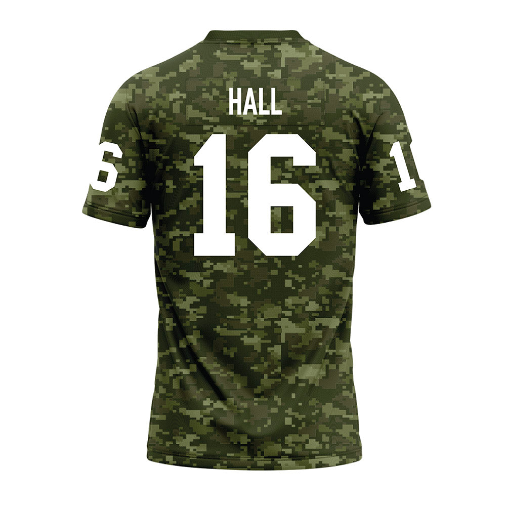 Tarleton State - NCAA Football : Isaac Hall - Military Green Camo Premium Football Jersey-1