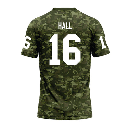 Tarleton State - NCAA Football : Isaac Hall - Military Green Camo Premium Football Jersey-1