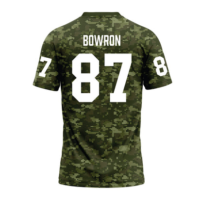 Tarleton State - NCAA Football : Wheeler Bowron - Military Green Camo Premium Football Jersey-1